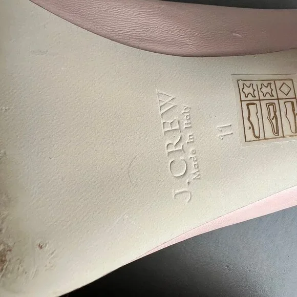 J. Crew Cap Toe Block Heel Pump Pink & Black Size 11 - Picture 5 of 5